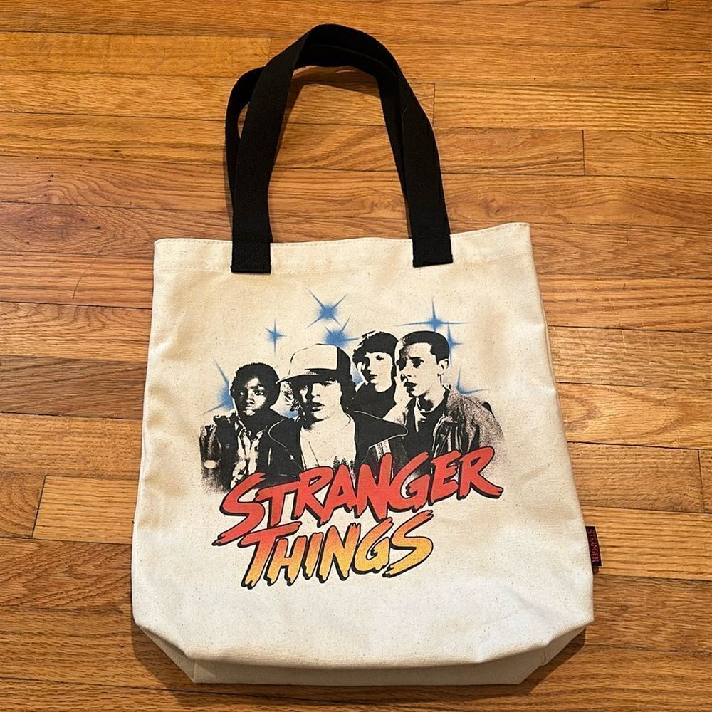 Stranger things canvas tote bag